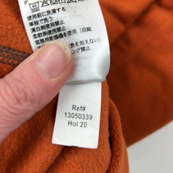 Men's Eddie Bauer burnt orange fleece  sweater - Picture 9 of 11